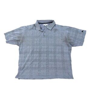 Vintage Burberry London Classic Golf Shirt XL Gray